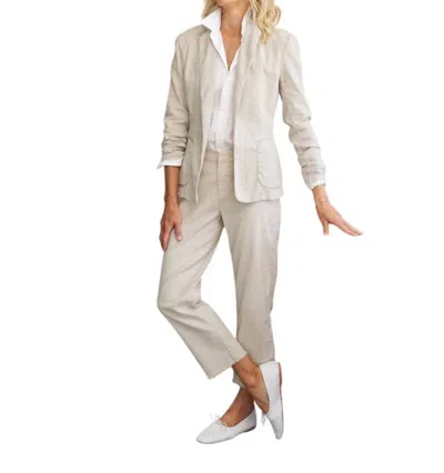 FRANK & EILEEN TAILORED LINEN BLAZER IN CEMENT 