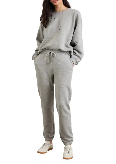 Rails Varsity Sweatshirt In Champagne Embroidery In Multi