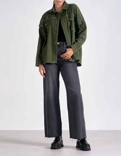 Elan Cosmo Jacket In Olive In Green