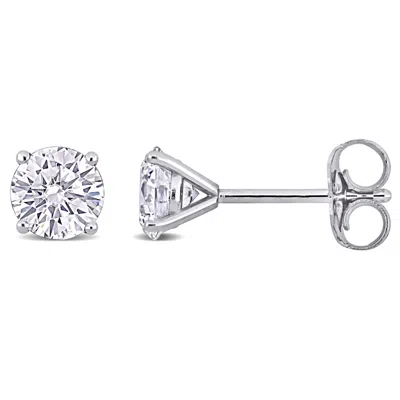 Mimi & Max 1ct Tdw Lab-grown Diamond Stud Earrings In 14k White Gold In White