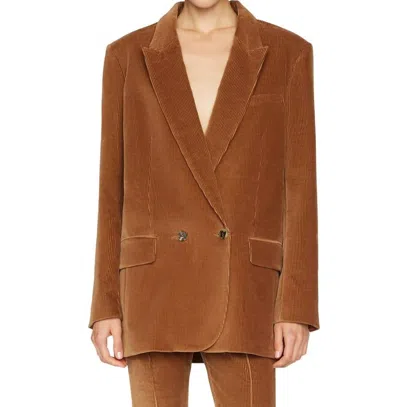 Frame Di Cord Jacket In Camel In Brown