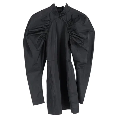 Rotate Birger Christensen Birger Christensen Kim Puff Sleeve Mini Dress In Black Polyester In Black