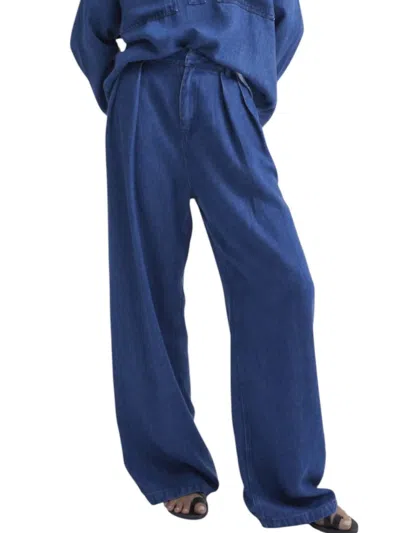 The New Society Women's Woodland Denim Pants In Blue In Blue