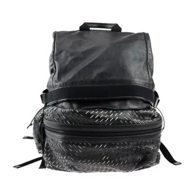 Pre-owned Bottega Veneta Black Leather Backpack Handbag ()