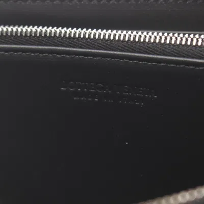 Pre-owned Bottega Veneta Black Leather Long Wallet (bi-fold) ()