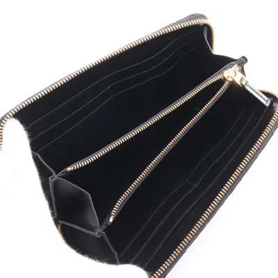 Pre-owned Bottega Veneta Black Leather Long Wallet (bi-fold) ()