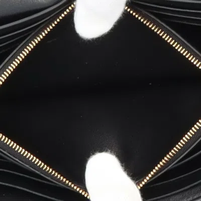 Pre-owned Bottega Veneta Black Leather Long Wallet (bi-fold) ()