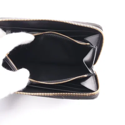 Pre-owned Bottega Veneta Black Leather Long Wallet (bi-fold) ()