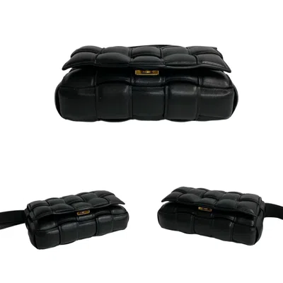 Pre-owned Bottega Veneta Black Leather Pochette Shoulder Bag ()
