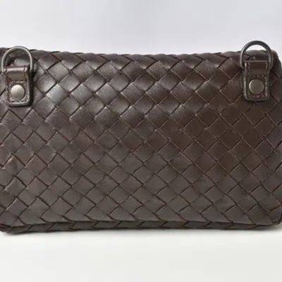 Pre-owned Bottega Veneta Dark Brown Clutch Bag Pochette Shoulder Bag ()