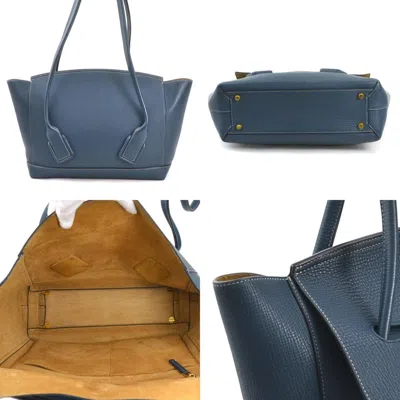 Pre-owned Bottega Veneta Navy Leather Shoulder Bag ()