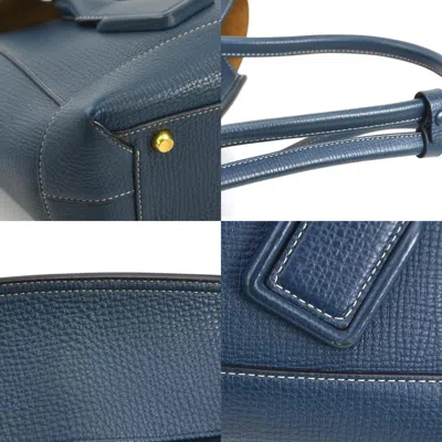 Pre-owned Bottega Veneta Navy Leather Shoulder Bag ()