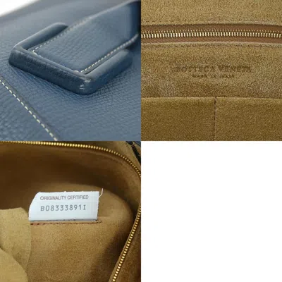 Pre-owned Bottega Veneta Navy Leather Shoulder Bag ()