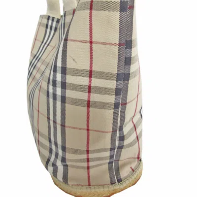 Pre-owned Burberry Beige Multi-color Canvas Rubber Handbag Tote Bag () In Beige, Multi-color