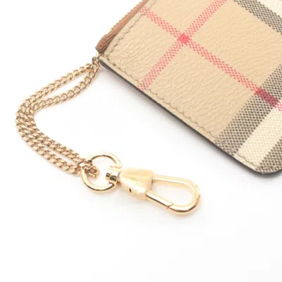 Pre-owned Burberry Beige Multi-color Coated Canvas Coin Purse/coin Case () In Beige, Multi-color