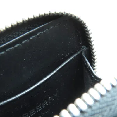 Pre-owned Burberry Black Leather Coin Purse/coin Case ()