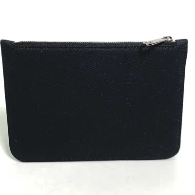Pre-owned Burberry Black White Canvas Coin Purse/coin Case () In Black, White