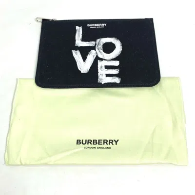 Pre-owned Burberry Black White Canvas Coin Purse/coin Case () In Black, White
