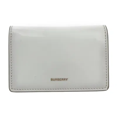 Pre-owned Burberry Black White Leather Chain/shoulder Wallet () In Black, White