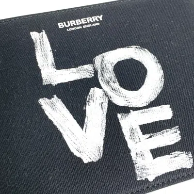 Pre-owned Burberry Black White Canvas Coin Purse/coin Case () In Black, White