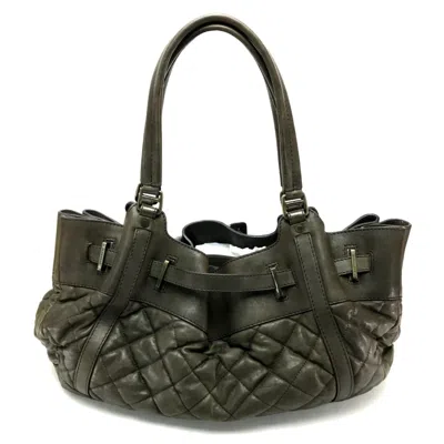 Pre-owned Burberry Brown Leather Tote Bag ()