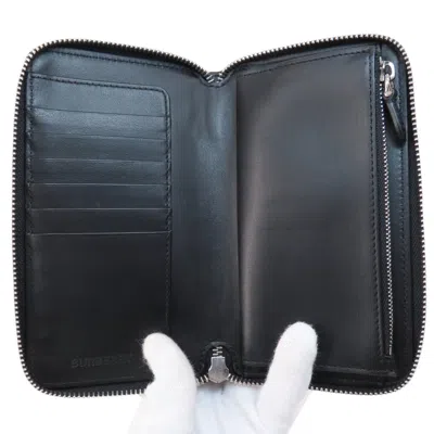 Pre-owned Burberry Green Pvc Long Wallet (bi-fold) ()