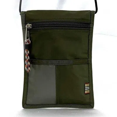 Pre-owned Burberry Khaki Nylon Shoulder Bag ()