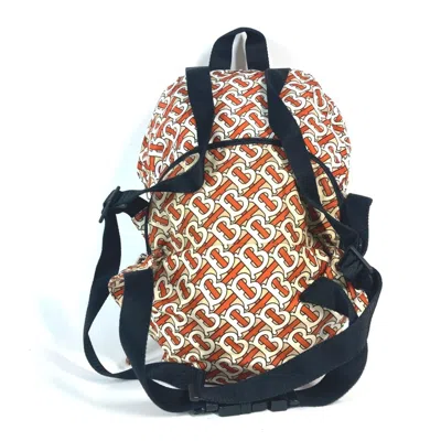 Pre-owned Burberry Orange White Nylon Fanny Pack Sling Bag () In Orange, White