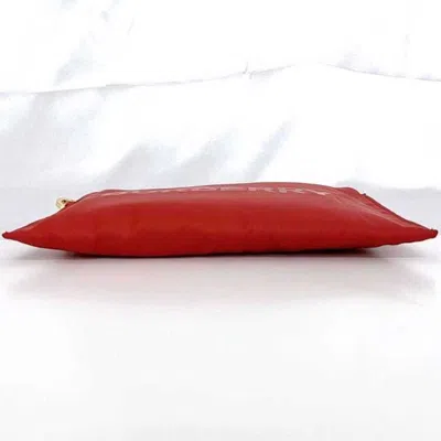 Pre-owned Burberry Red Color Nylon Rubber Clutch Bag ()