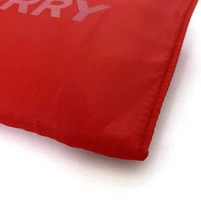 Pre-owned Burberry Red Color Nylon Rubber Clutch Bag ()
