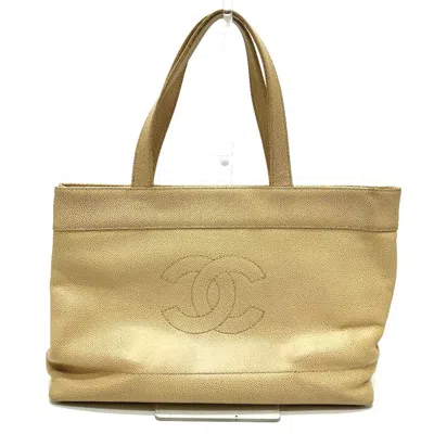 Pre-owned Chanel Beige Leather Tote Bag ()