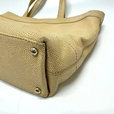 Pre-owned Chanel Beige Leather Tote Bag ()