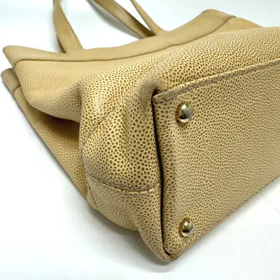 Pre-owned Chanel Beige Leather Tote Bag ()