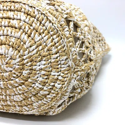Pre-owned Chanel Beige Raffia Pouch Tote Bag ()