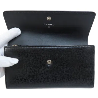 Pre-owned Chanel Black Caviar Leather Coin Purse/coin Case ()