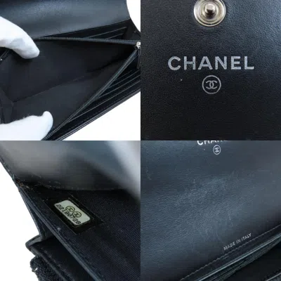 Pre-owned Chanel Black Caviar Leather Coin Purse/coin Case ()