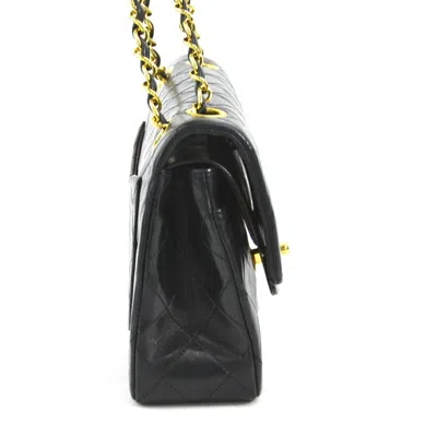 Pre-owned Chanel Black Gold Leather Metal Shoulder Bag () In Black, Gold