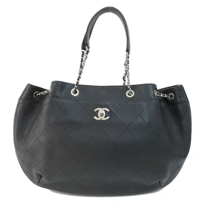 Pre-owned Chanel Black Leather Tote Bag ()