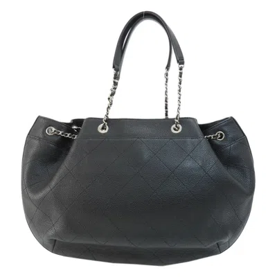 Pre-owned Chanel Black Leather Tote Bag ()
