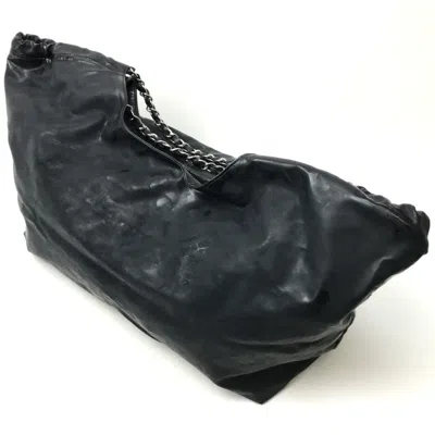Pre-owned Chanel Black Patent Leather Shoulder Bag Tote Bag ()