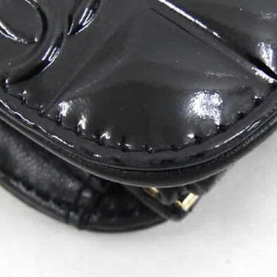 Pre-owned Chanel Black Patent Leather Wallet (bi-fold) ()