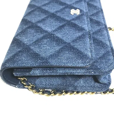 Pre-owned Chanel Blue Denim Shoulder Bag ()