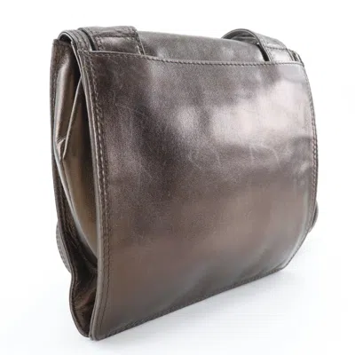 Pre-owned Chanel Bronze Leather Shoulder Bag ()