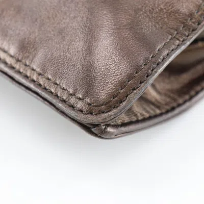 Pre-owned Chanel Bronze Leather Shoulder Bag ()
