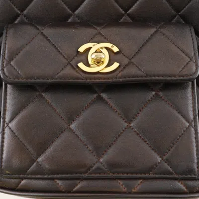 Pre-owned Chanel Brown Leather Backpack ()