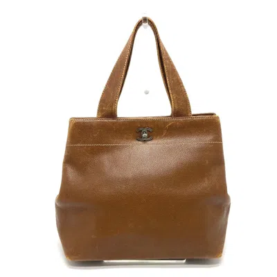 Pre-owned Chanel Brown Leather Tote Bag ()