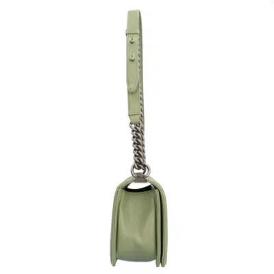 Pre-owned Chanel Green Leather Shoulder Bag ()