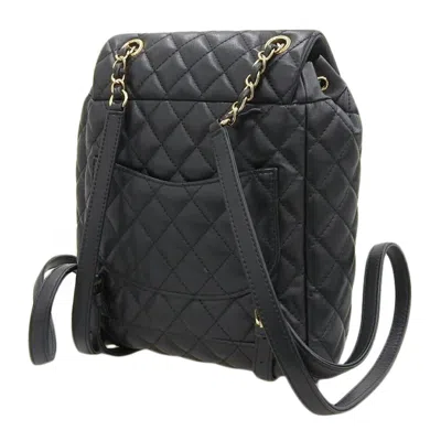 Pre-owned Chanel Matelasse Black Leather Backpack ()