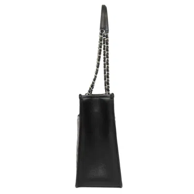 Pre-owned Chanel Matelasse Black Leather Tote Bag ()