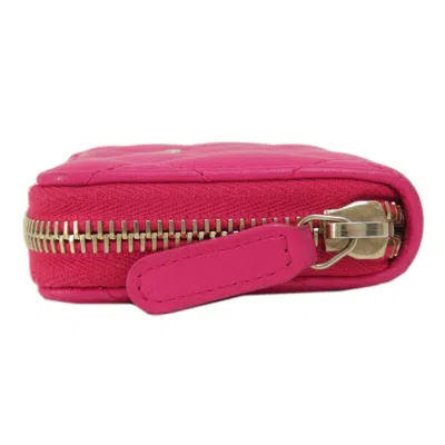 Pre-owned Chanel Matelasse Pink Leather Coin Purse/coin Case ()